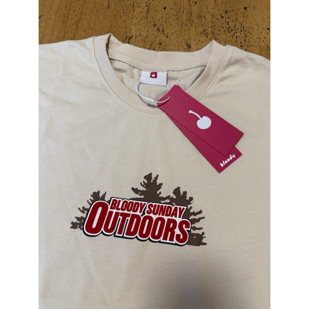 New |  Bloody Sunday Outdoors | White T-Shirt | Brand Launch Merch Drop ** Mediu